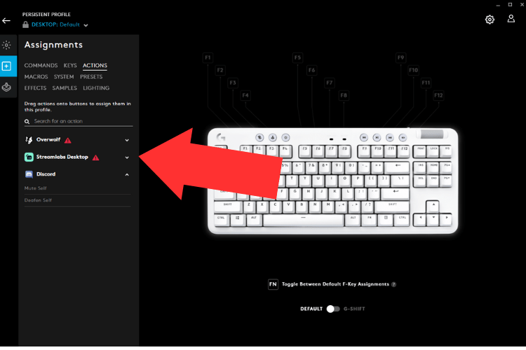 Logitech G HUB Integration with Streamlabs Desktop Streamlabs